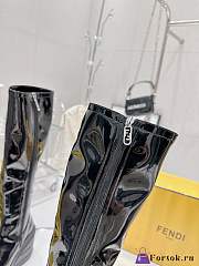 Fortok Fendi Leather Logo Boots Black - 5