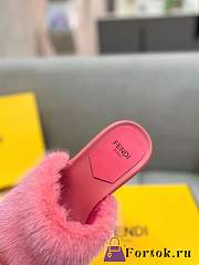 Fortok Fendi Fashion Show Pink Mink Slides - 6