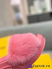Fortok Fendi Fashion Show Pink Mink Slides - 4