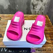Fortok Givenchy Marshmallow Wedge Sandals In Pink - 2