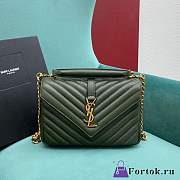 Fortok Saint Laurent Monogram Bag Green 487213 24x6.5x17cm - 1