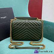 Fortok Saint Laurent Monogram Bag Green 487213 24x6.5x17cm - 5