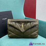 Fortok Saint Laurent Loulou Puffer Bag Green 577476 28x11x18cm - 1