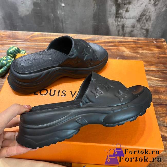 Fortok Louis Vuitton Pool 55 Mules Black - 1