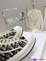 Fortok Dior High-Top Sneakers Oblique Dark Blue - 3