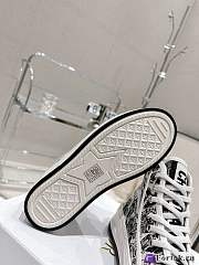 Fortok Dior High-Top Sneakers Black Pattern - 6