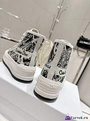 Fortok Dior High-Top Sneakers Black Pattern - 4