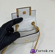 Fortok Fendi Nano Baguette Bag White 8603 11x3x7cm - 6