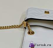 Fortok Fendi Nano Baguette Bag White 8603 11x3x7cm - 4