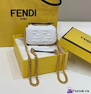 Fortok Fendi Nano Baguette Bag White 8603 11x3x7cm - 3