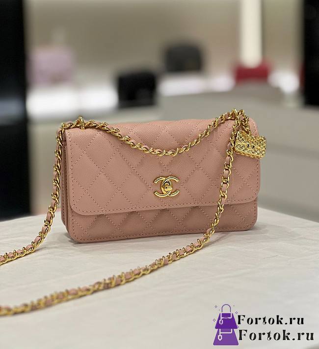 Fortok Chanel 23s Woc Bag Pink 19cm - 1
