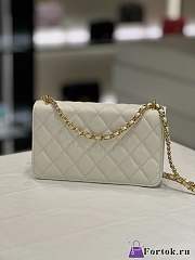 Fortok Chanel 23s Woc Bag White 19cm - 4