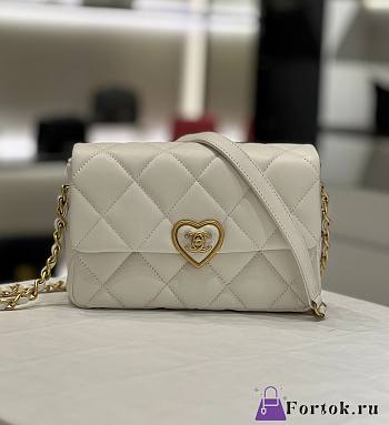 Fortok Chanel 23S Love Mini CF Bag White 18x13.5x5.5cm