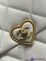 Fortok Chanel 23S Love Mini CF Bag White 18x13.5x5.5cm - 2