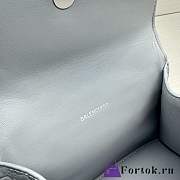 Fortok Balenciaga Hourglass Crocodile Pattern Bag Silver 19x8x21cm - 2