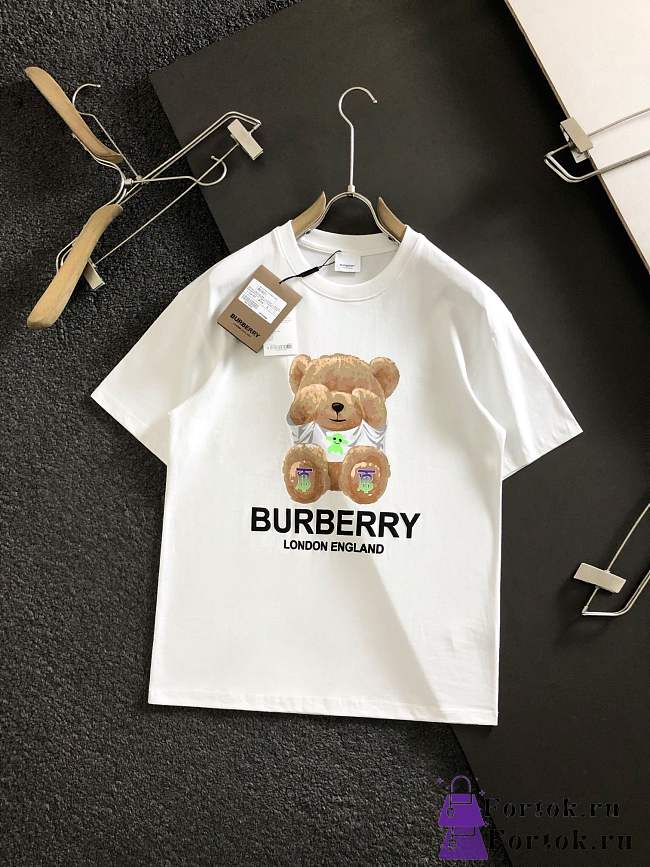 Fortok Burberry Bear T-shirt White - 1
