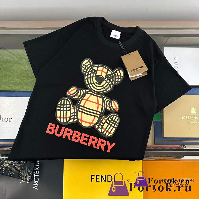 Fortok Burberry Bear T-shirt Black - 1