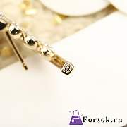 Fortok Chanel Half Circle Diamond Double C Earrings - 6