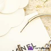 Fortok Chanel Half Circle Diamond Double C Earrings - 5