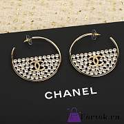 Fortok Chanel Half Circle Diamond Double C Earrings - 4
