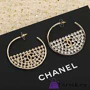 Fortok Chanel Half Circle Diamond Double C Earrings - 3