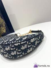 Fortok Dior Lounge Bag Blue Dior Oblique Jacquard 26x5.5x15cm - 6