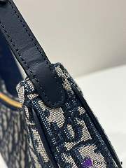 Fortok Dior Lounge Bag Blue Dior Oblique Jacquard 26x5.5x15cm - 5