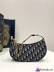 Fortok Dior Lounge Bag Blue Dior Oblique Jacquard 26x5.5x15cm - 1