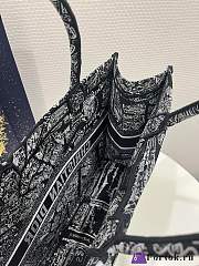 Fortok Dior Black Tote Bag Map Pattern 42x18x35cm  - 4