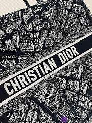 Fortok Dior Black Tote Bag Map Pattern 42x18x35cm  - 2