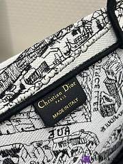 Fortok Dior White Tote Bag Map Pattern 42x18x35cm - 2