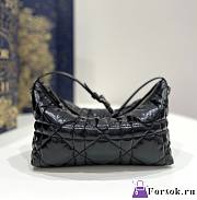Fortok Dior Nomad Pouch Black Macrocannage Calfskin 22x9x15cm - 1