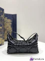 Fortok Dior Nomad Pouch Black Macrocannage Calfskin 22x9x15cm - 6
