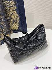 Fortok Dior Nomad Pouch Black Macrocannage Calfskin 22x9x15cm - 3