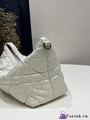 Fortok Dior Nomad Pouch White Macrocannage Calfskin 22x9x15cm - 3