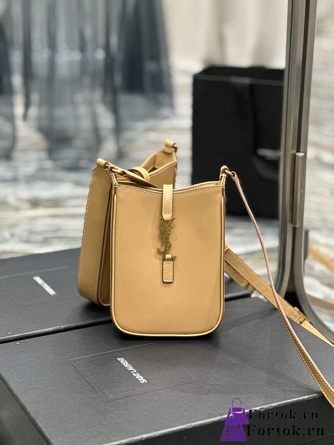 Fortok Saint Laurent Le 5A7 Mini Bag Brown 735214 18×13.5×3.5cm - 1