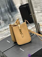 Fortok Saint Laurent Le 5A7 Mini Bag Brown 735214 18×13.5×3.5cm - 3