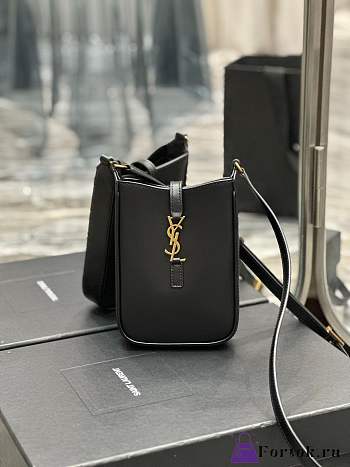 Fortok Saint Laurent Le 5A7 Mini Bag Black 735214 18×13.5×3.5cm