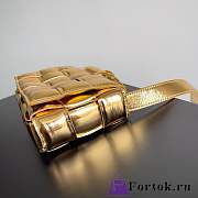 Fortok Bottega Veneta Mini Cassette Bag Gold 20x12.5x7cm - 4
