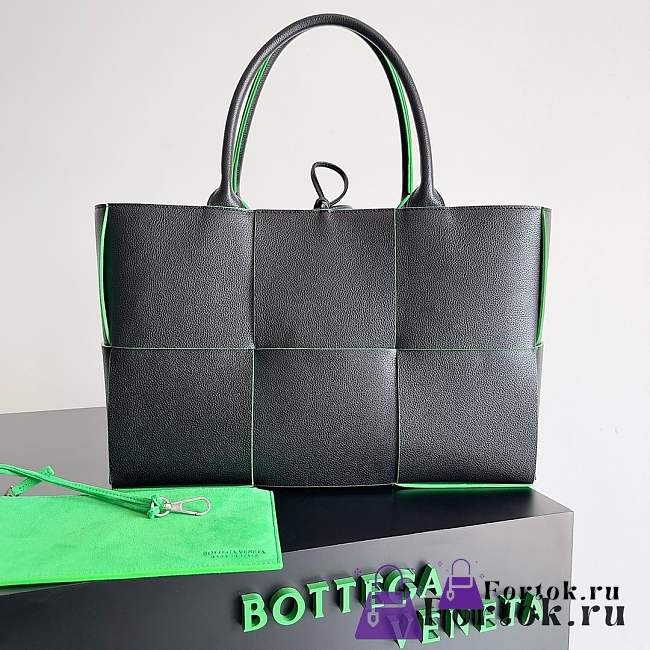 Fortok Bottega Veneta Slip Tote Bag Black 38x25x14cm - 1
