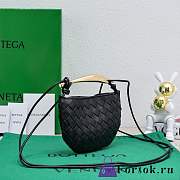 Fortok Bottega Veneta Mini Sardine Bag Black 20x12x2.5cm - 3