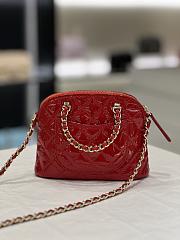 Fortok Chanel Clutch With Chain Patent Calfskin & Gold-Tone Metal Red - 5