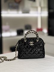 Fortok Chanel Clutch With Chain Patent Calfskin & Gold-Tone Metal Black - 1