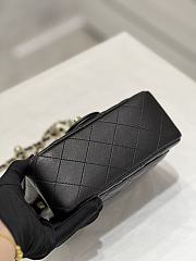 Fortok Chanel 23C Square Pearl Crush Enamel&Gold Lambskin Flap Bag Black - 2