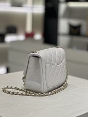 Fortok Chanel 23C Square Pearl Crush Enamel&Gold Lambskin Flap Bag White - 4