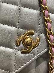 Fortok Chanel Hollow Rainbow Handle Woc Bag Grey - 2