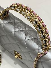 Fortok Chanel Hollow Rainbow Handle Woc Bag Grey - 4