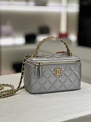 Fortok Chanel 23P Vanity Case Bag Grey 17cm - 1