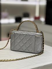 Fortok Chanel 23P Vanity Case Bag Grey 17cm - 4