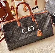 Fortok Celine Large Voyage Bag In Triomphe Canvas Tan 191472 Cat - 1